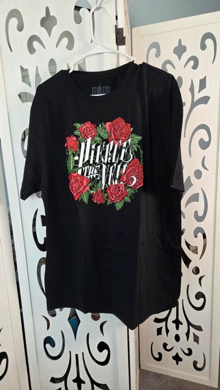 NWT Pierce the Veil Rose Wreath Graphic Band Tee Shirt Black Unisex 2X XXL